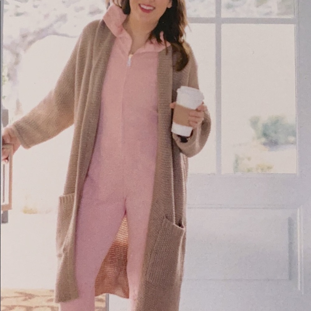 Cozy Pink Zip-Front Jumpsuit